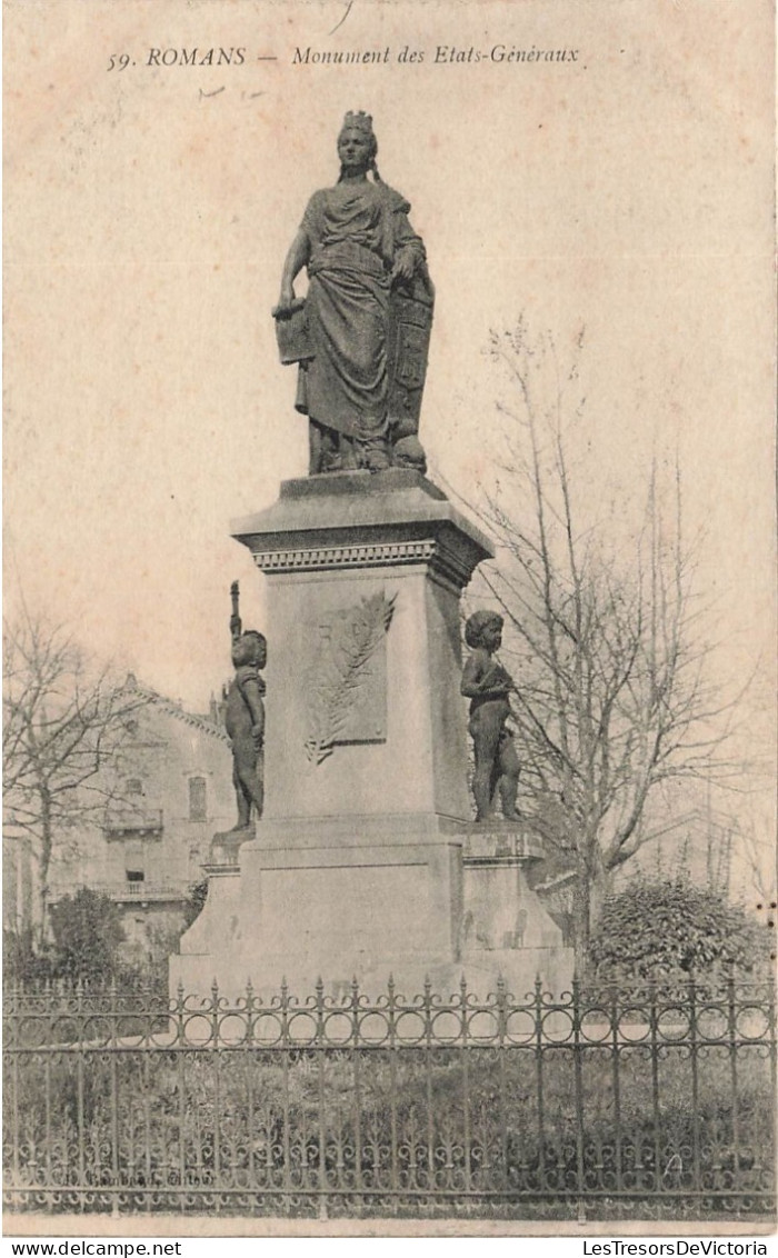 FRANCE - Romans - Vue Générale Du Monument Des Etas Généraux - Vue D'un Statut - Carte Postale Ancienne - Romans Sur Isere