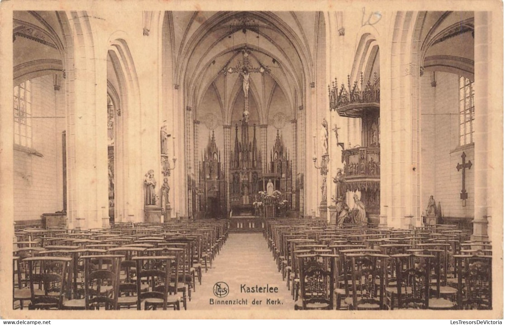 BELGIQUE - Kasterlee - Binnenzicht Der Kerk - Autel - Carte Postale Ancienne - Kasterlee