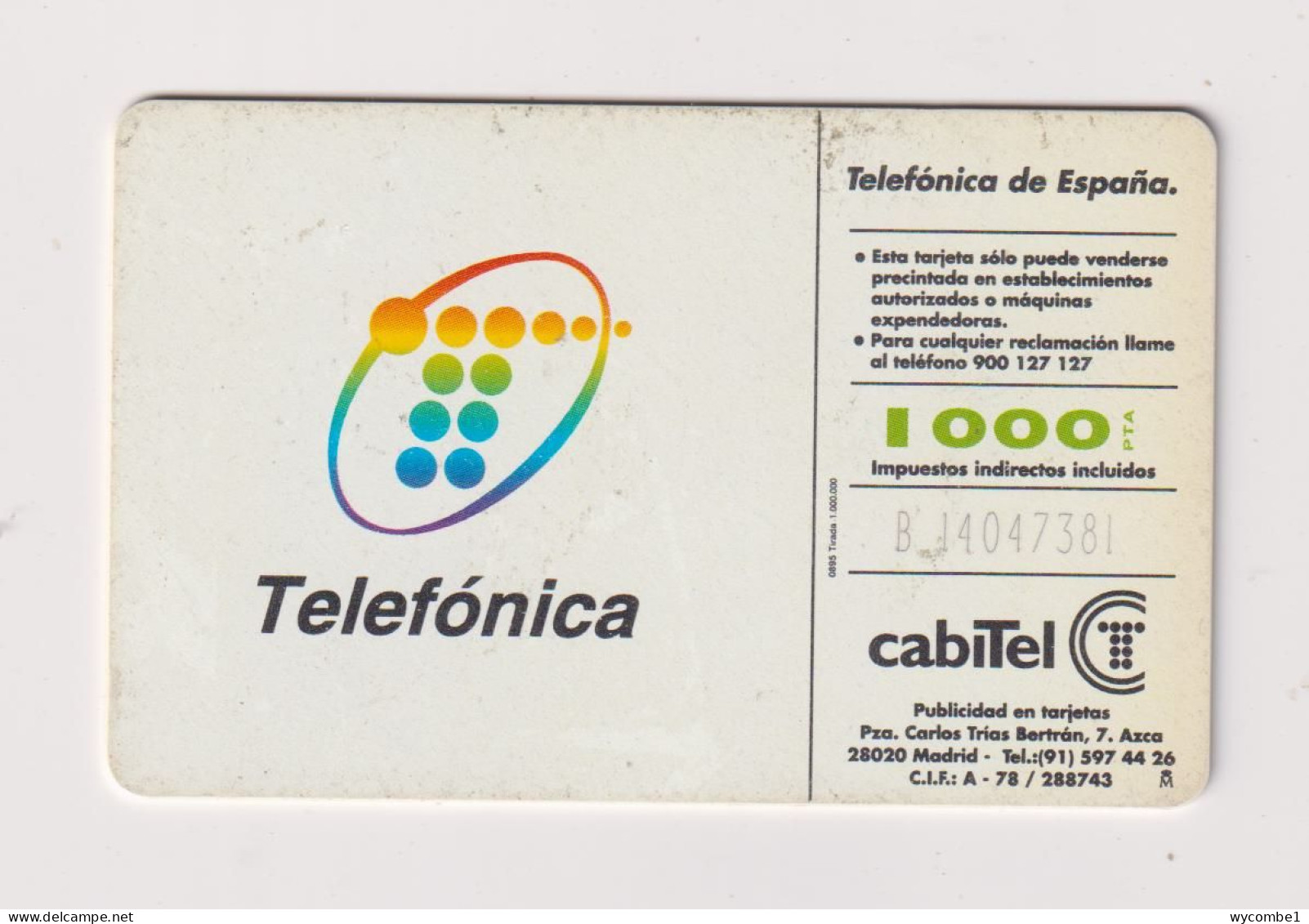SPAIN - European Presidency Chip Phonecard - Commemorative Advertisment