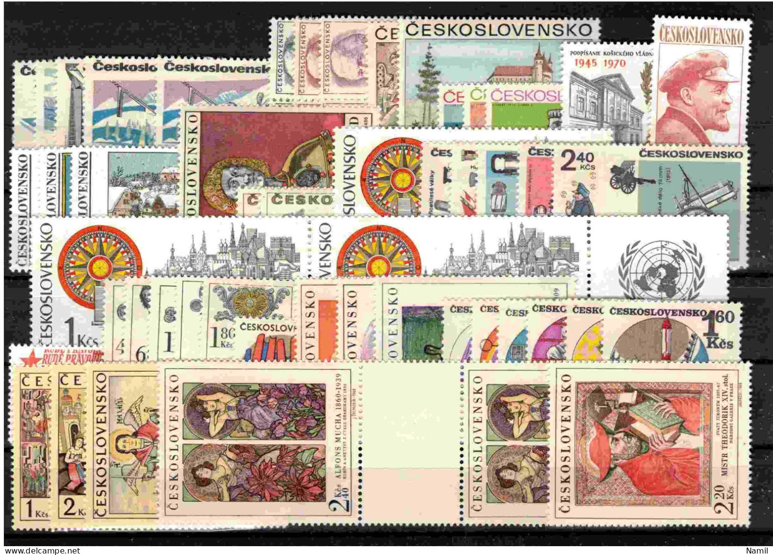 Tchécoslovaquie 1969-70, Lot Avec Timbres Sans Charniere (MNH)** - Collections (sans Albums)