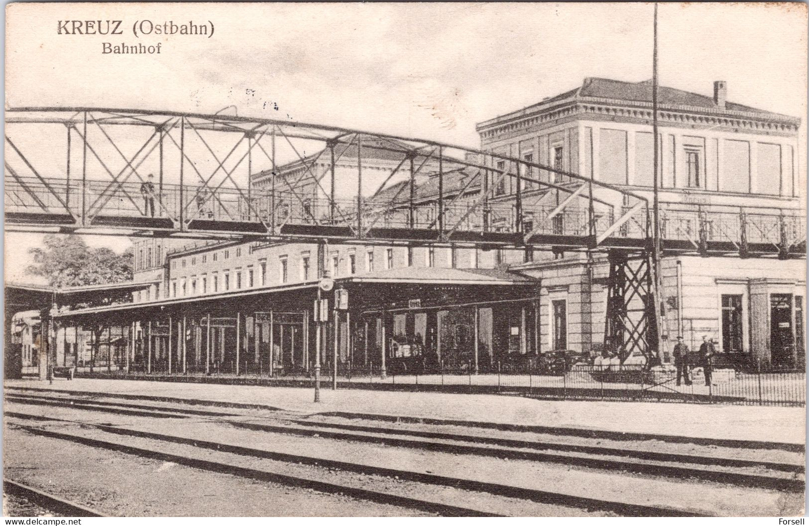 Kreuz (Ostbahn) Bahnhof (Feldpost, Stempel: Kreuz 1916) - Westpreussen