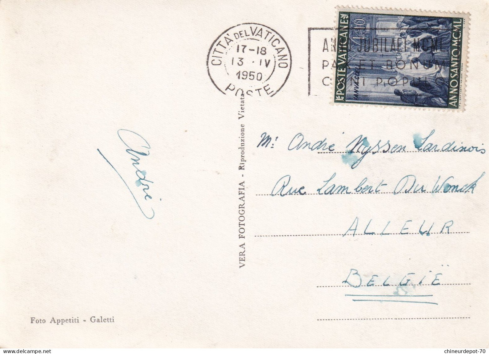 PAPE CITTA DEL VATICANO 1950 POSTE VATICANE VATICAN - Enteros Postales