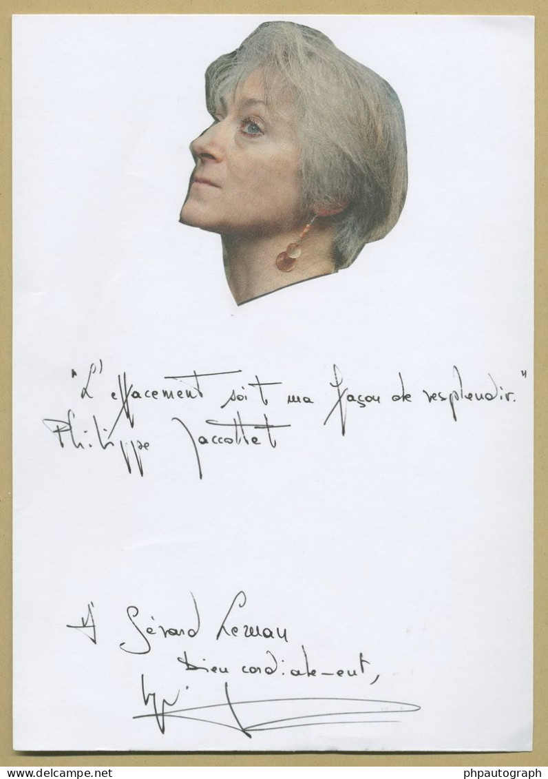 Sylvie Germain - Écrivaine Française - Citation Autographe Dédicacée + Photo - 2016 - Schrijvers