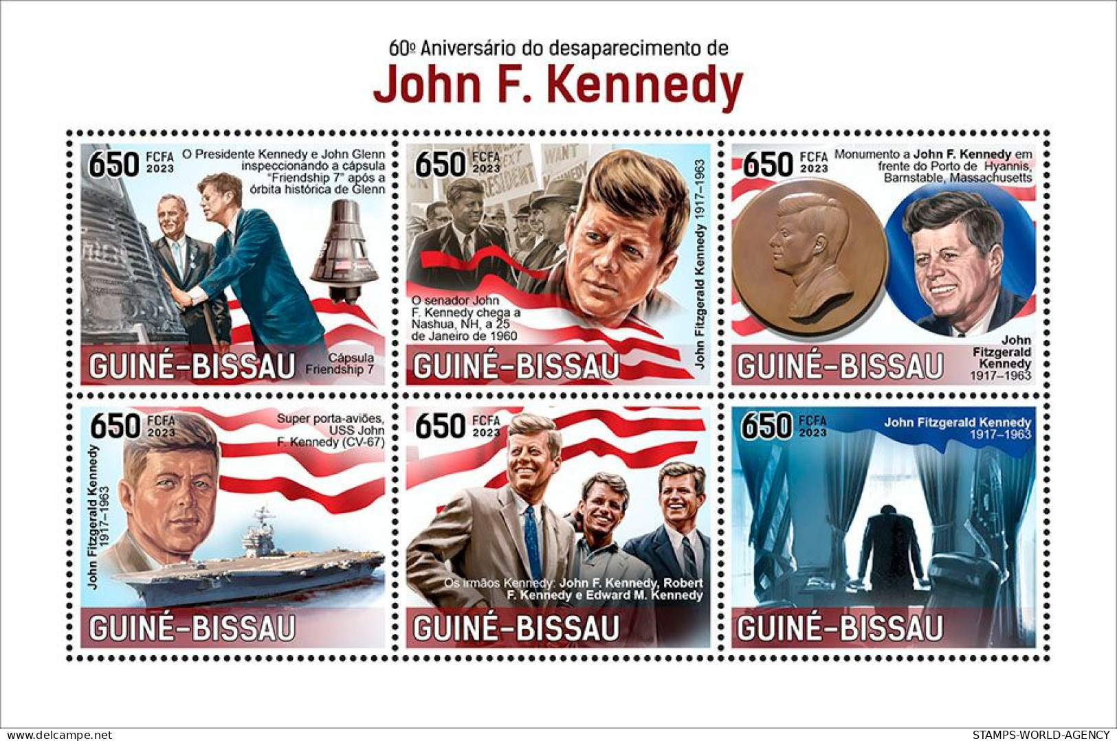 2024-02 - GUINEA BISSAU- JOHN F KENNEDY             6V  MNH** - Kennedy (John F.)