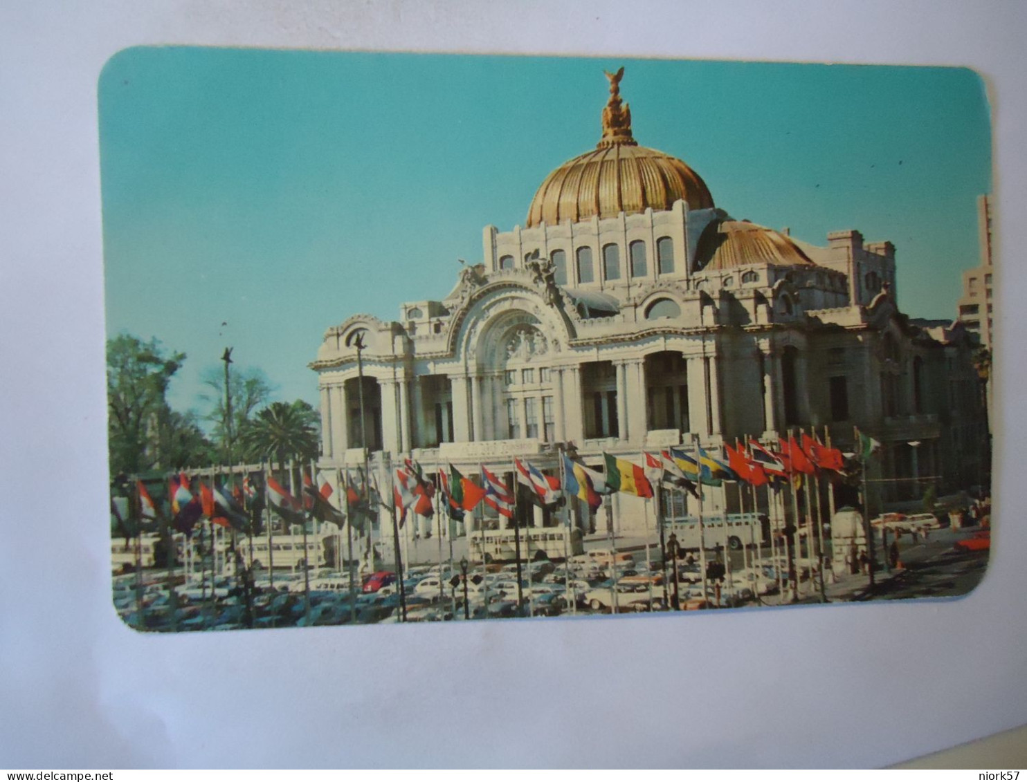 MEXICO   POSTCARDS PALACE  AND FLAGS - Mexico