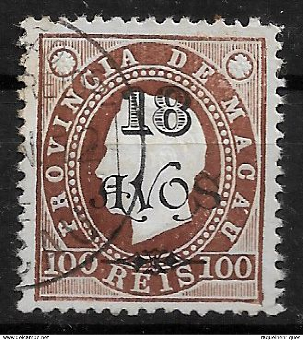 MACAU 1902 D. LUIS I SURCHARGED USED (NP#70-P12-L8) - Usados