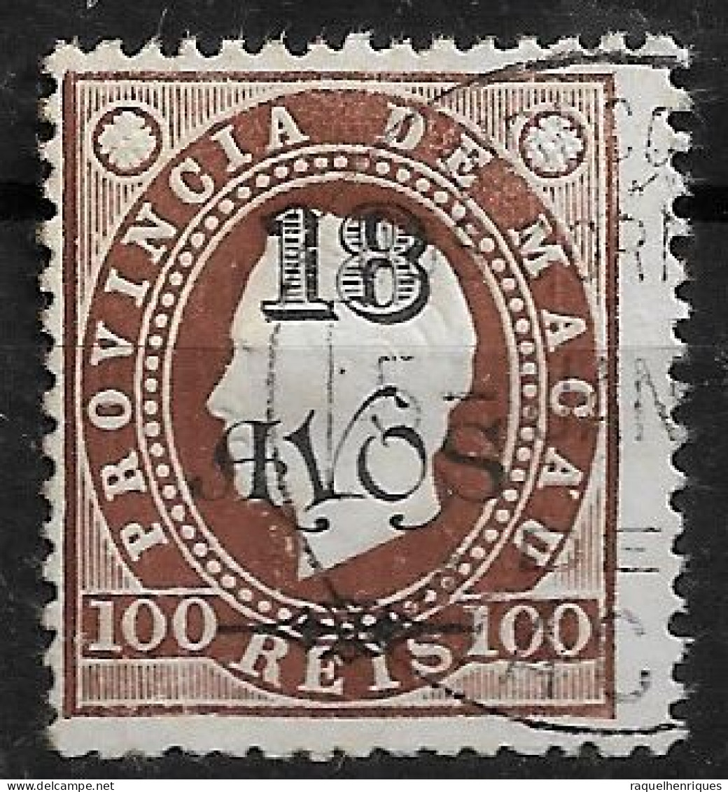 MACAU 1902 D. LUIS I SURCHARGED USED (NP#70-P12-L8) - Gebraucht