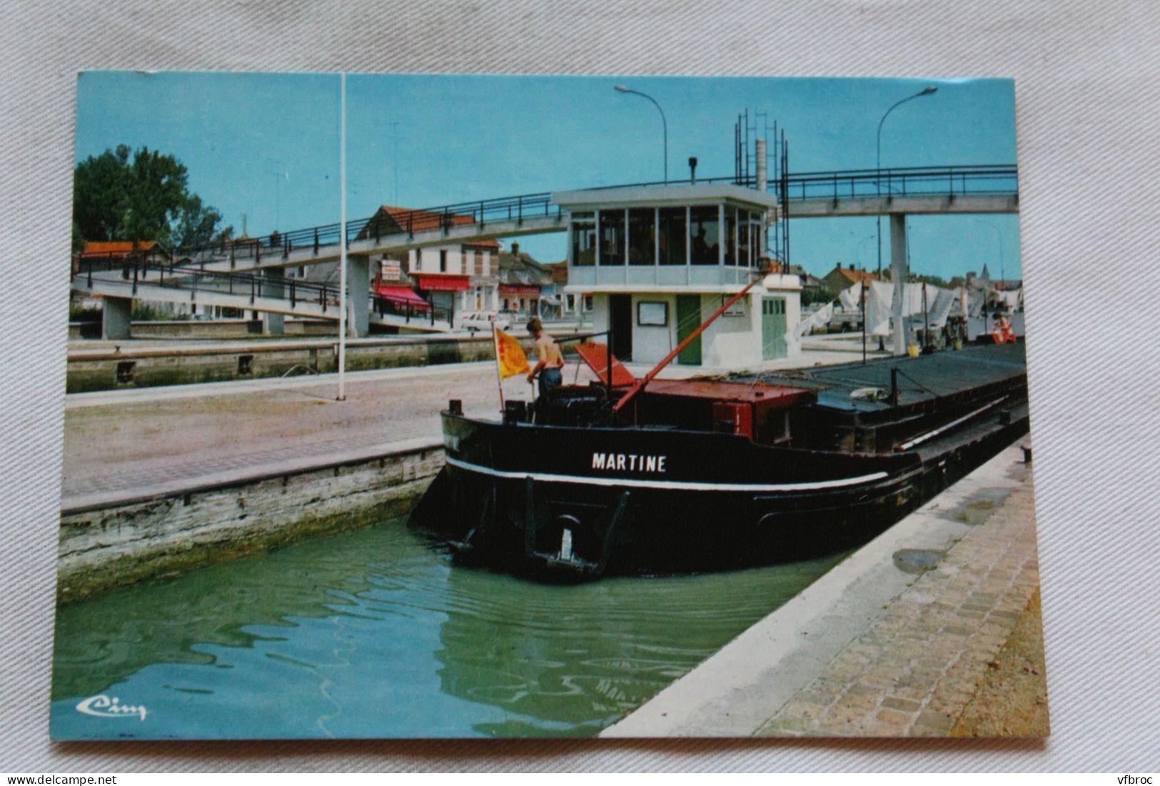 Cpm, Longueil Annel, Les écluses, La Passerelle, Péniche, Oise 60 - Longueil Annel