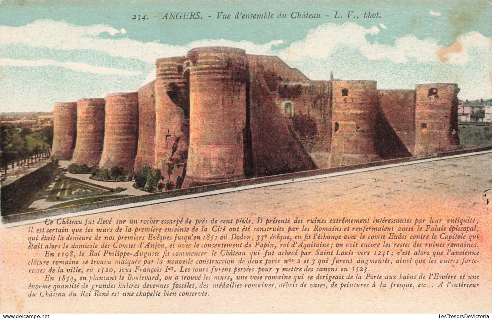 FRANCE - Angers - Vue Générale Et D'ensemble Du Château - L V - Phot - Carte Postale Ancienne - Angers