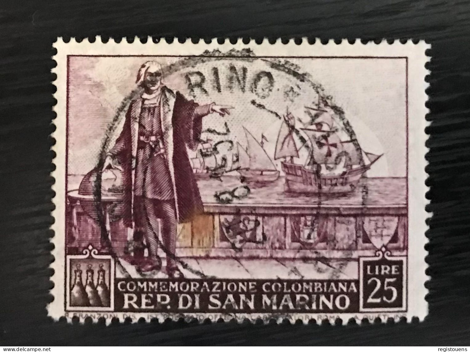 Timbre Oblitéré Saint Marin 1952 - Usados