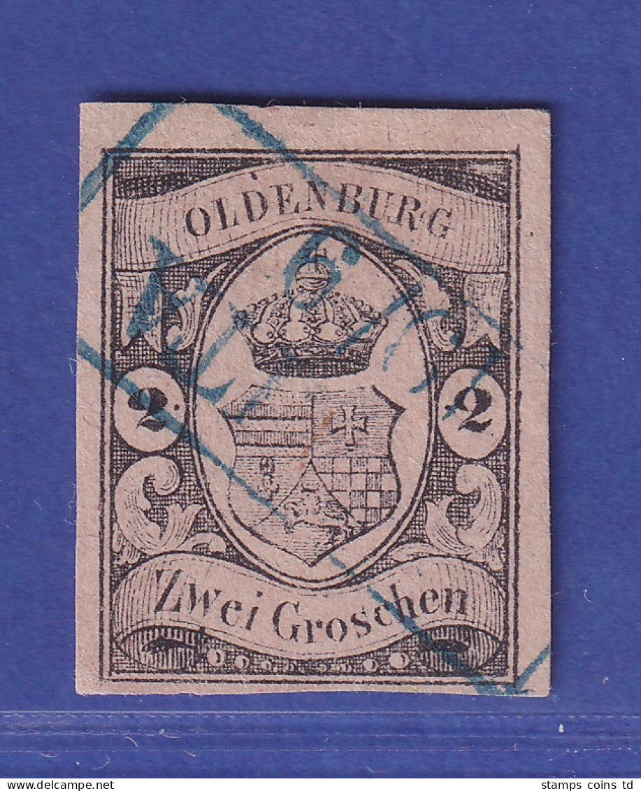 Oldenburg 1859 Wappen 2 Groschen Mi.-Nr. 7 Gestempelt Gepr. PFENNINGER - Oldenburg