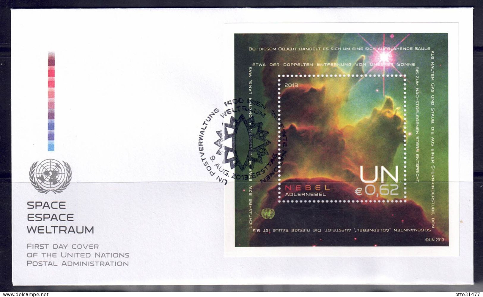 UNO Wien 2013 - Int. Weltraumwoche, FDC Mit Block 33 - FDC