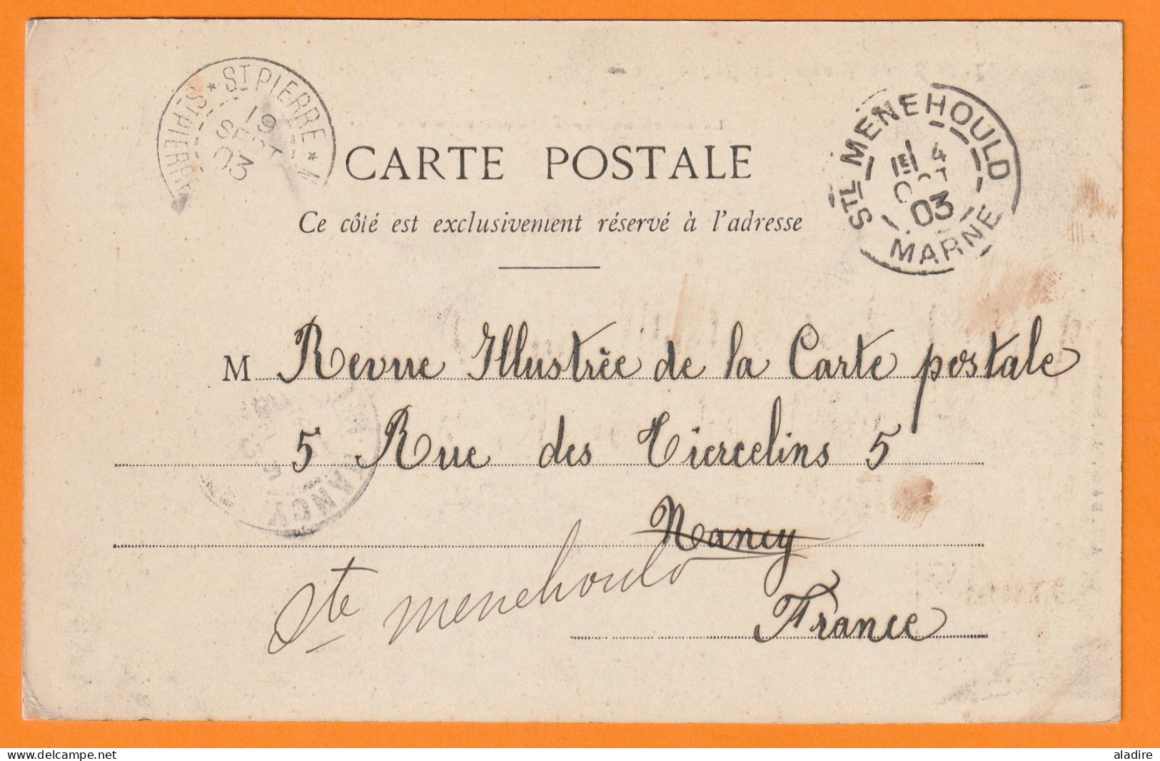 1903 - SPM - Timbre à 10 Centimes Groupe Sage Sur CP Vers NANCY - La Route Du CAP A L'AIGLE En Hiver - Storia Postale