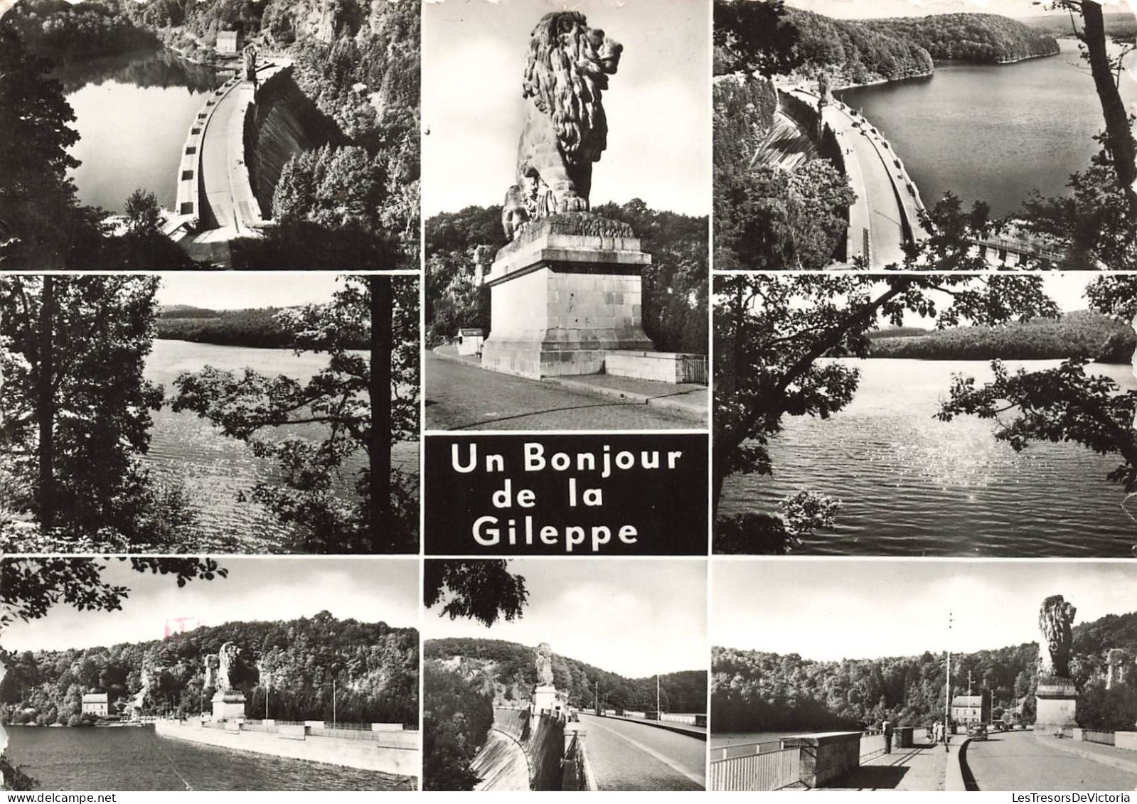 BELGIQUE - Un Bonjour De La Gileppe - Le Barrage Et Le Lac - Lion - Multi Vues - Carte Postale - Gileppe (Barrage)