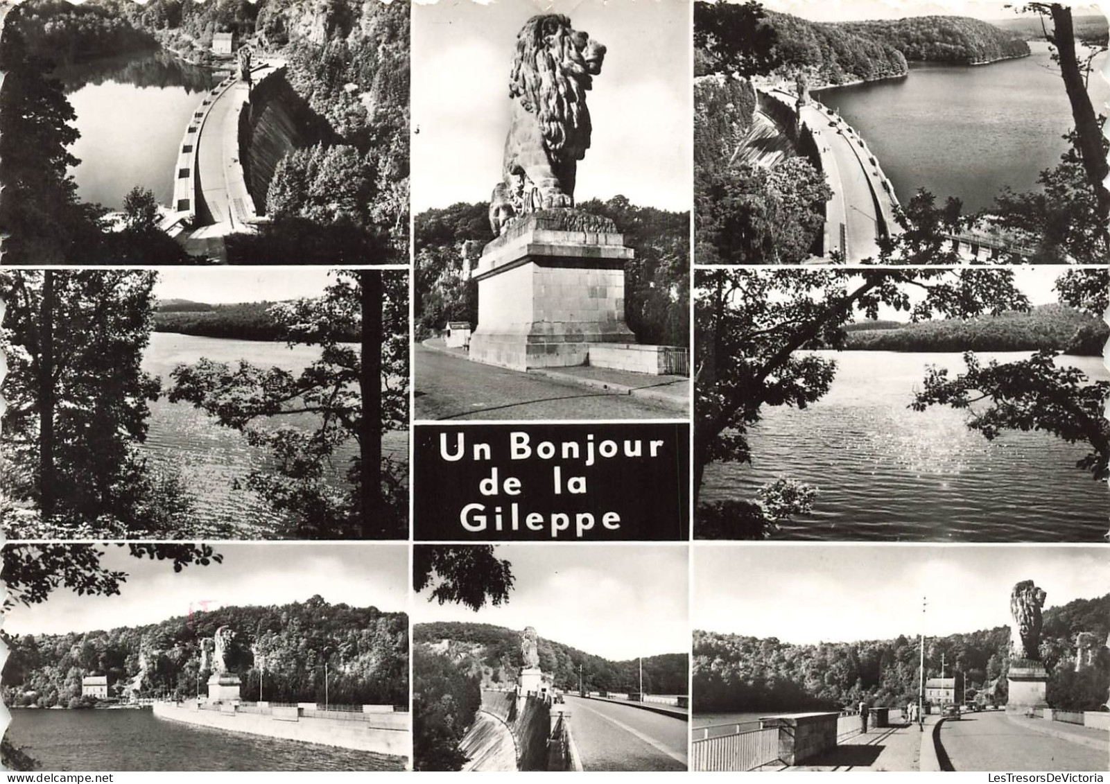 BELGIQUE - Un Bonjour De La Gileppe - Le Barrage Et Le Lac - Lion - Multi Vues - Carte Postale - Gileppe (Barrage)