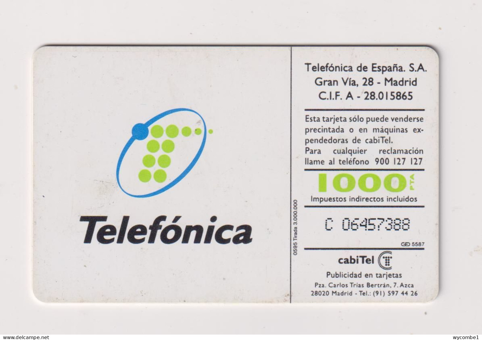 SPAIN - Telefonica Chip Phonecard - Emissioni Di Base