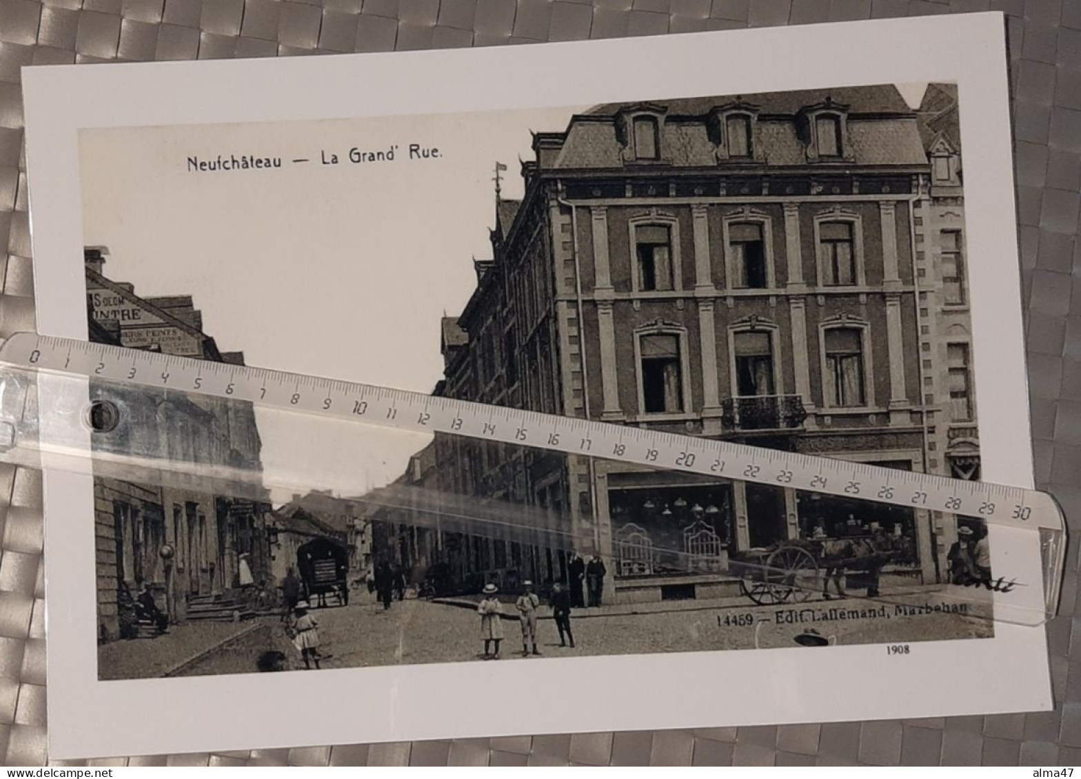 Neufchâteau (Belgique) - Reproduction Photo A4 Plastifiée - Collection D'expositions - La Grand Rue 1925 - Lugares