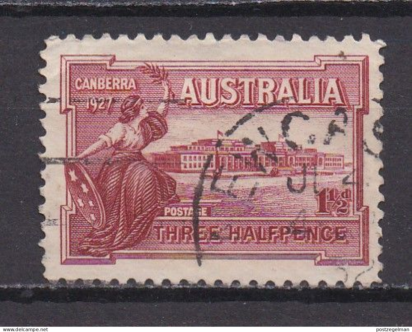 AUSTRALIA, 1927 ,  Used Stamp(s), Parliament House,  SG Nr. 105 , Scannr.  11410 , - Oblitérés