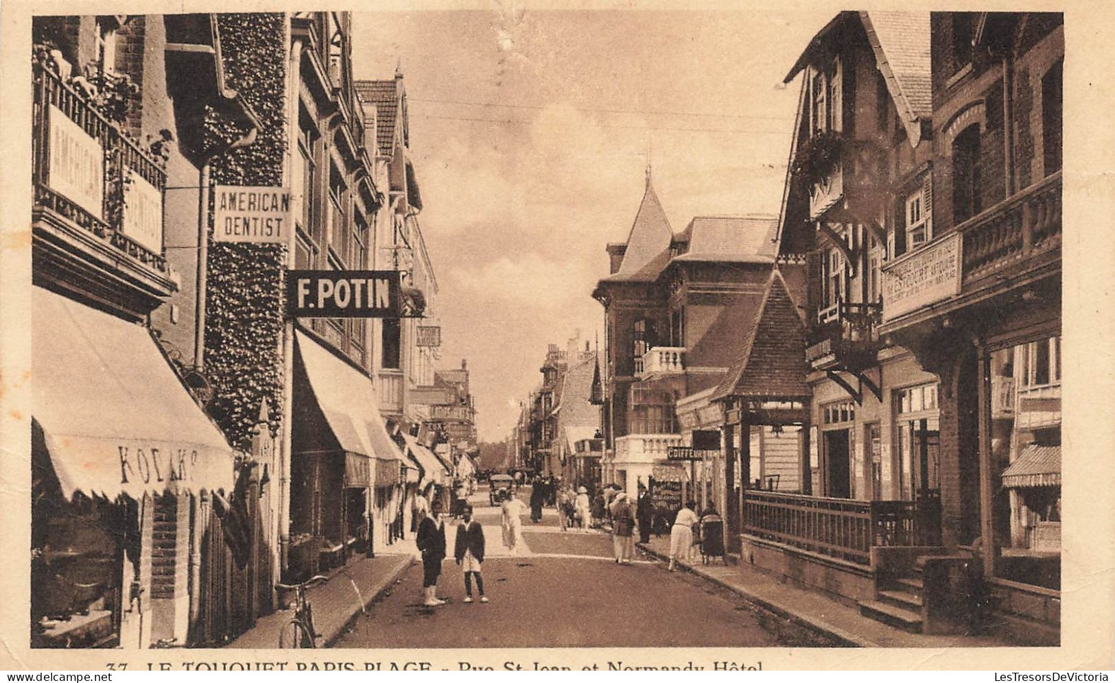 FRANCE - Le Touquet Paris Plage - Vue En Générale De La Rue De St Jean Et Normand ? Hôtel - Carte Postale Ancienne - Montreuil