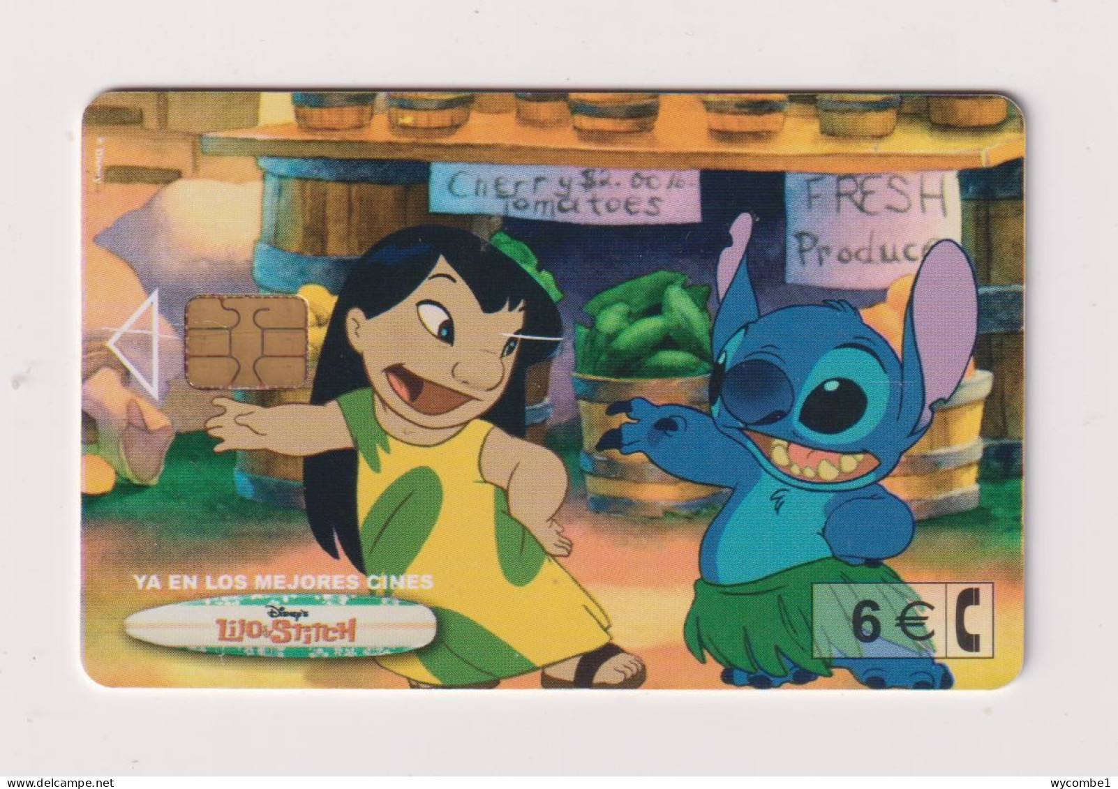 SPAIN - Lilo And Stitch Chip Phonecard - Commemorative Advertisment