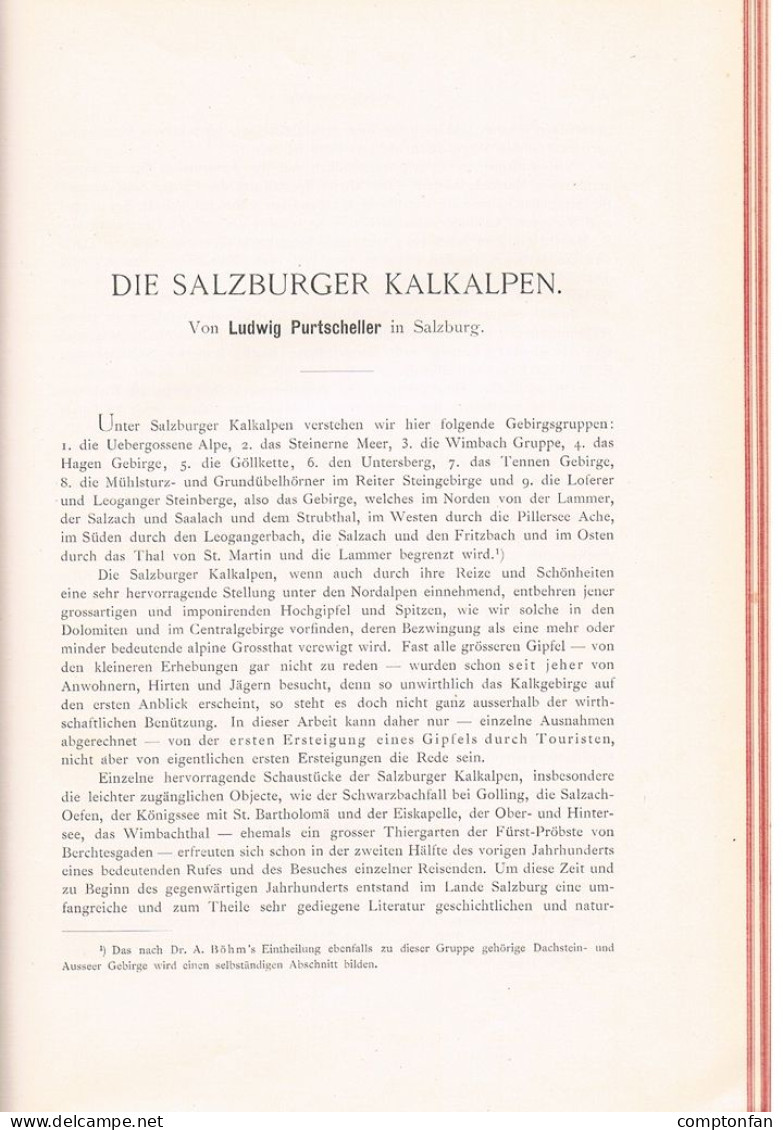 B100 887 Erschließung Der Ostalpen Alpenverein Alpinismus 1. Band 1893 !! - Old Books