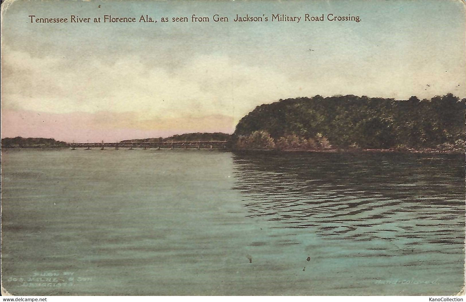 Tennessee River At Florence Alabama, Seen From Gen. Jackson Military Road Crossing,  Gelaufen - Autres & Non Classés