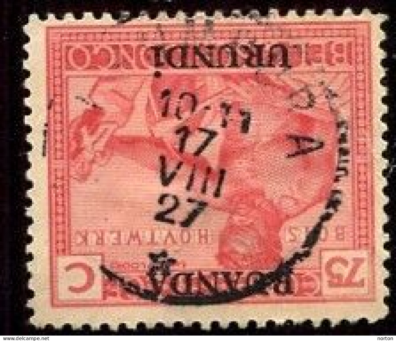 Ruanda-Urundi Usumbura Oblit. Keach 5B1-tDmy Sur C.O.B. 70 Le 17/08/1927 - Used Stamps