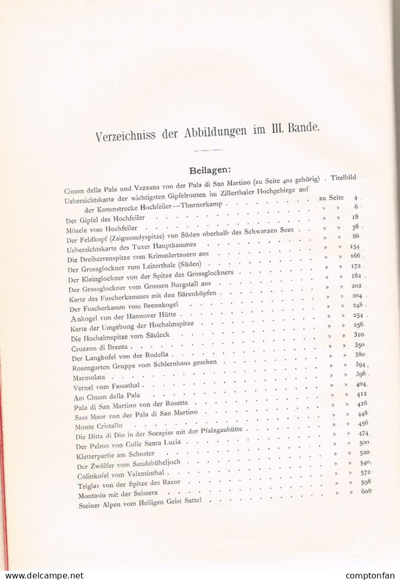 B100 889 Erschließung Der Ostalpen Alpenverein Alpinismus 3. Band 1894 !! - Livres Anciens