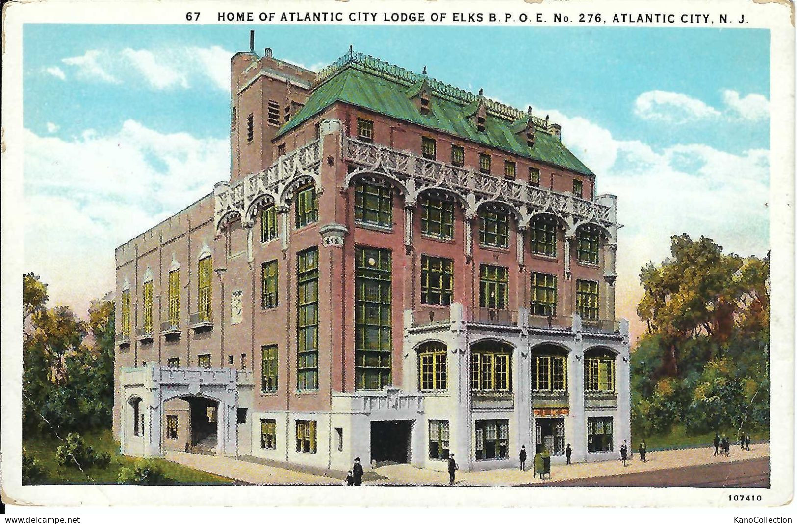 Atlantic City, N.J., Home Of The Atlantic City Lodge Of Elks B.P.O.E. No. 276, Nicht Gelaufen - Atlantic City