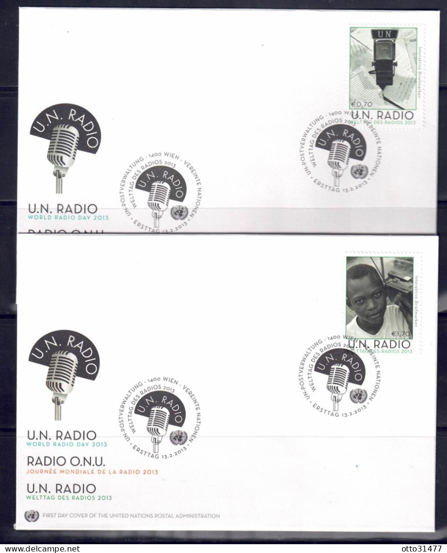 UNO Wien 2013 - UN-Radio, FDC Mit Nr. 764 - 765 - FDC