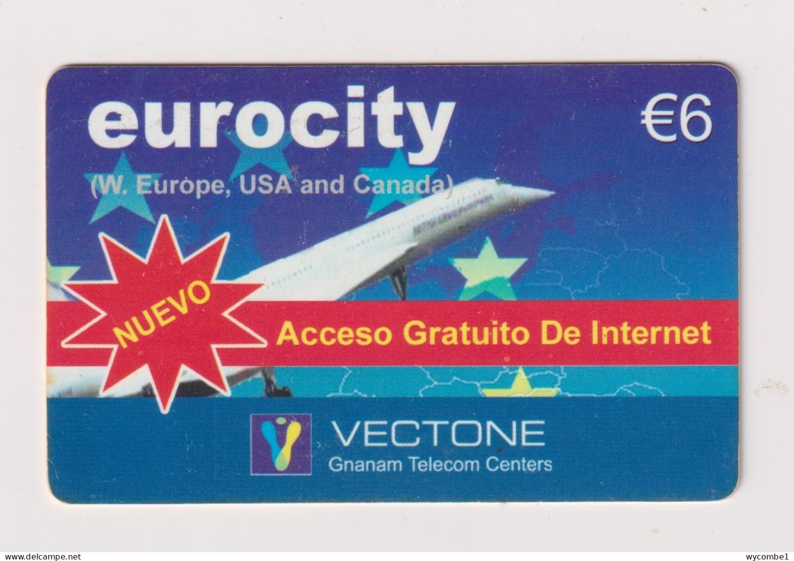 SPAIN - Eurocity Concorde Remote Phonecard - Commemorative Advertisment