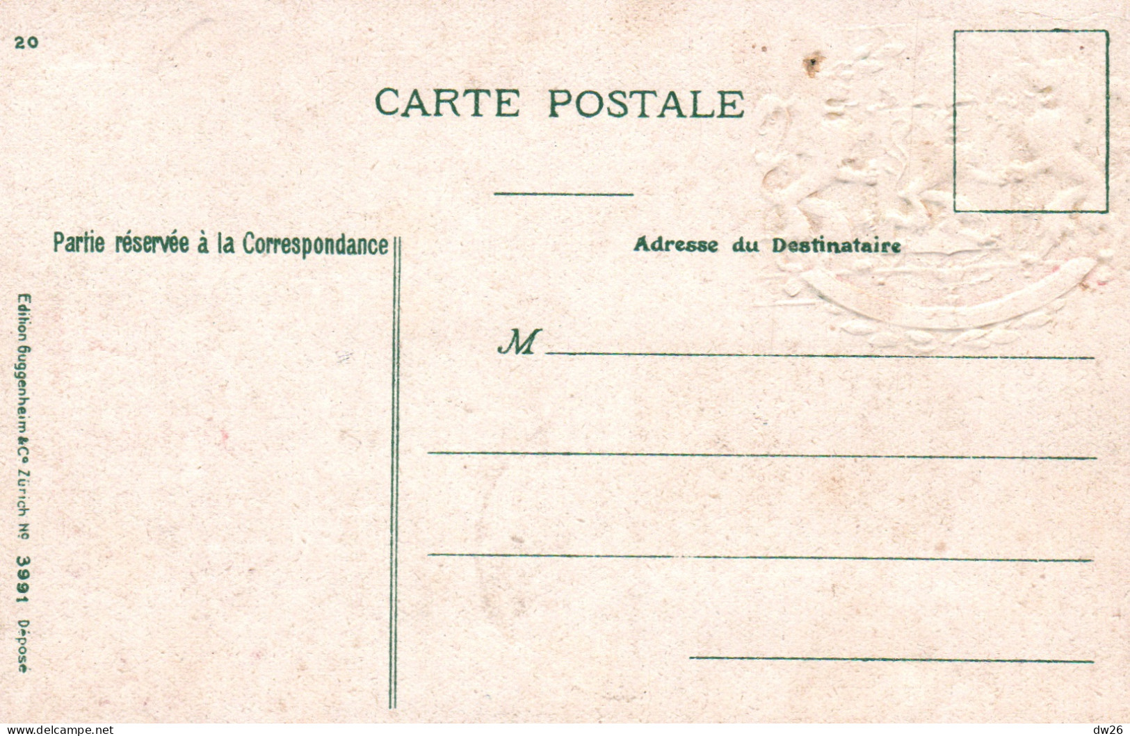 Représentation De Timbres - Belgique (Belgie) Carte Gaufrée 1939 - Tampon Dinant - Stamps (pictures)