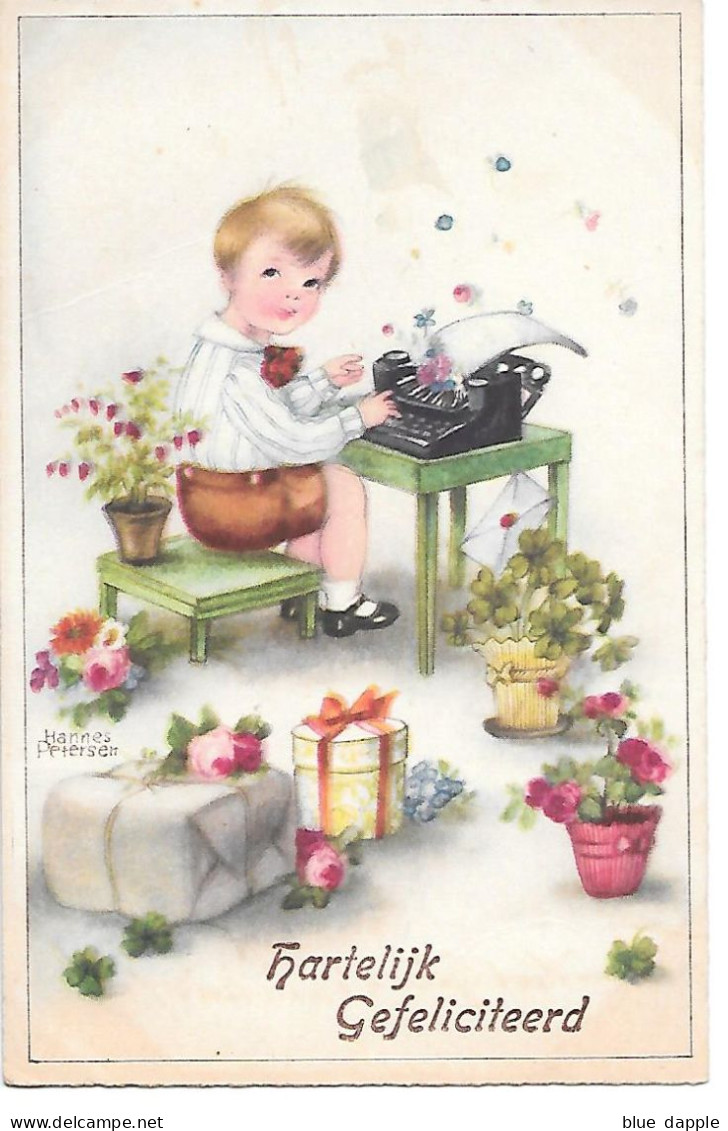 Illustrator - Hannes Petersen - Boy, Junge, Garçon, Ragazzo, Machine à écrire, Typewriter, Macchina Da Scrivere - Petersen, Hannes