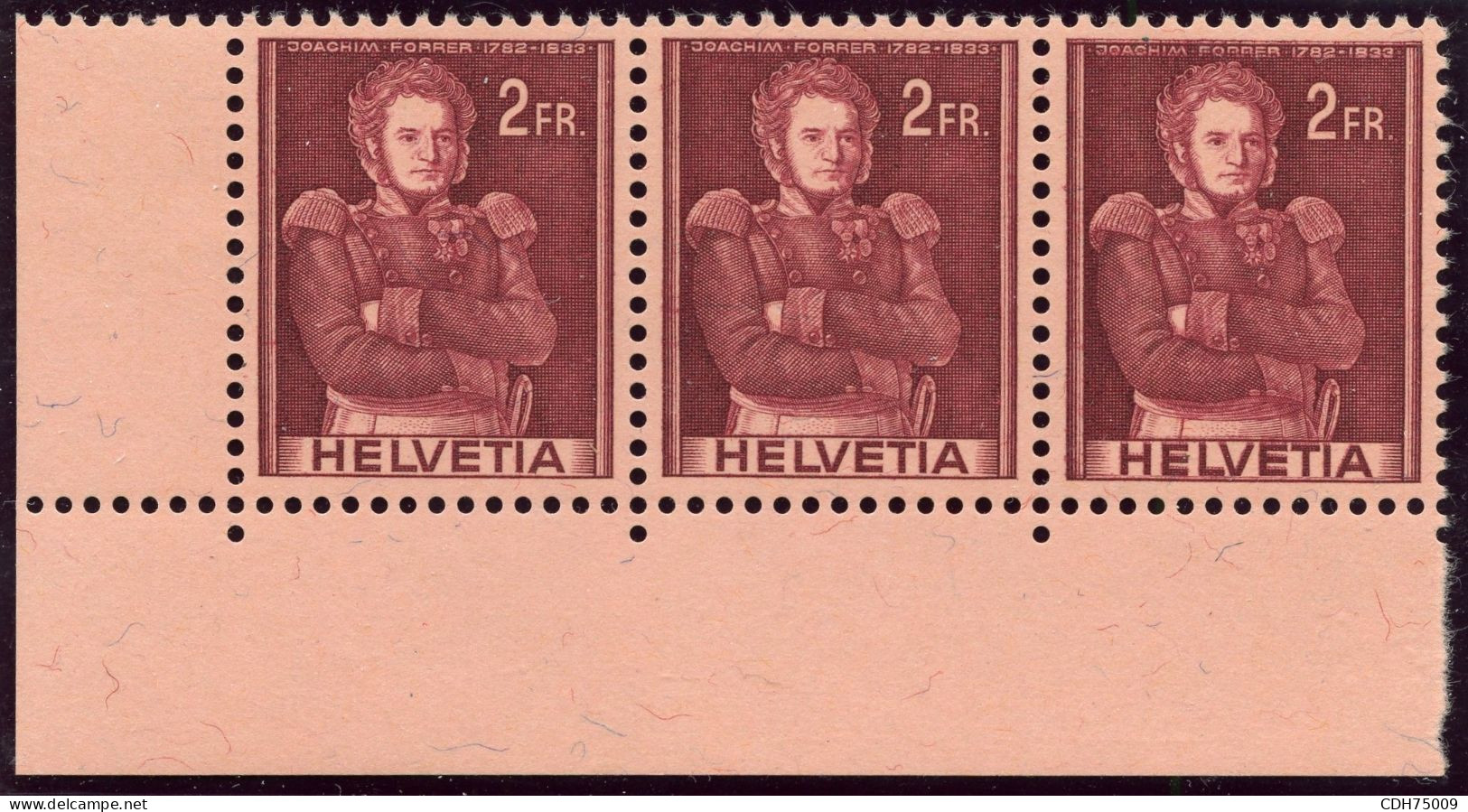 SUISSE - Z 251.DP1  2F JOACHIM FORRER - DOUBLE MOLETTAGE ** - Neufs