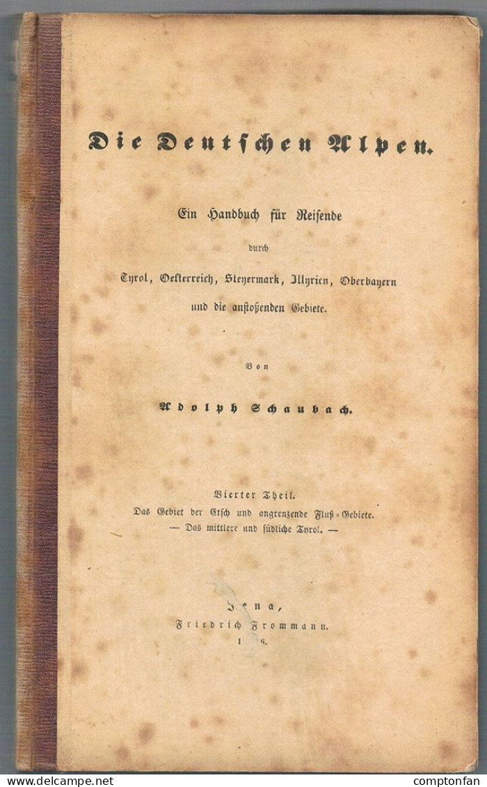 B100 901 Schaubach Salzburg Steiermark Salzkammergut Ausgabe 1846 Rarität ! - Livres Anciens