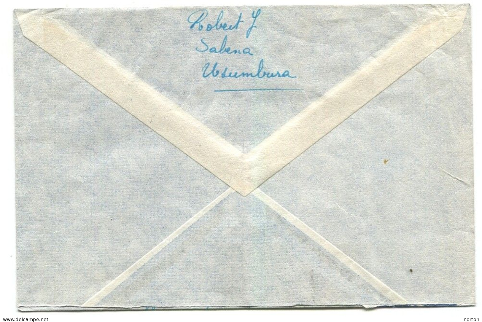 Ruanda-Urundi Usumbura Oblit. Keach 8A8 Sur C.O.B. 199 Sur Lettre Le 05/04/1958 - Covers & Documents