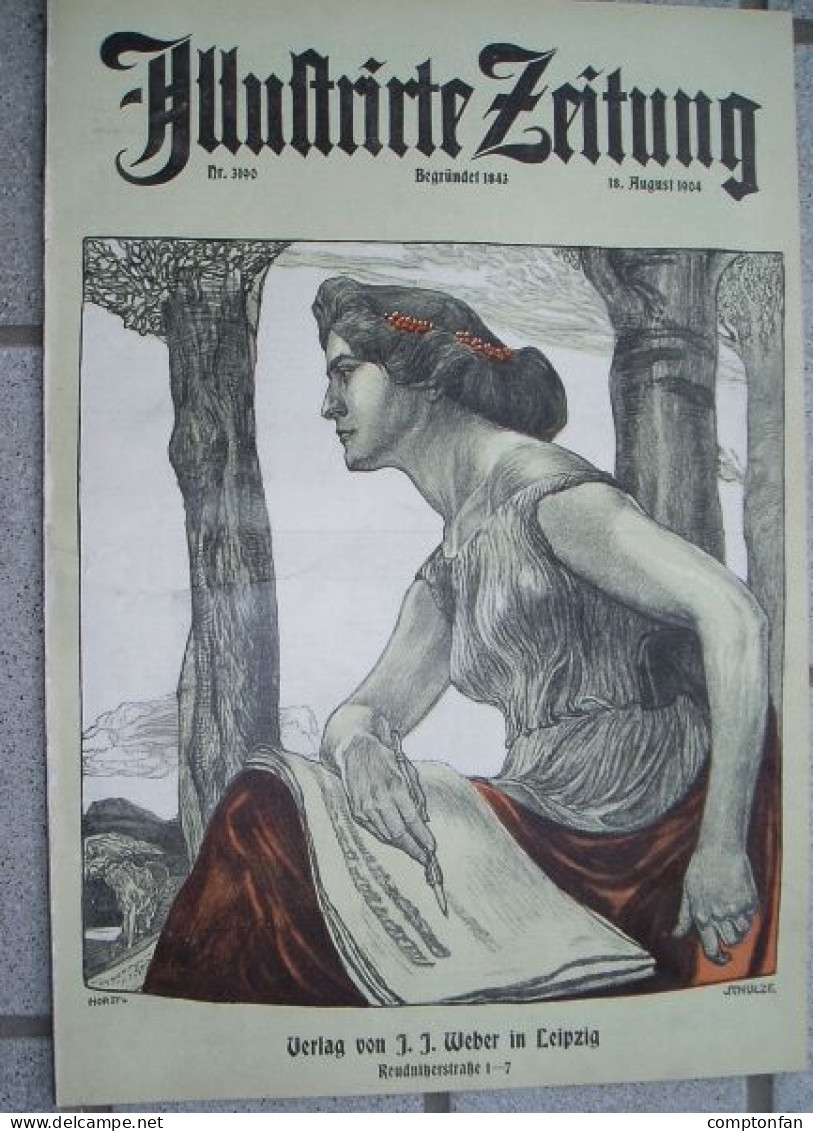 B100 905 Illustrirte Zeitung Bayreuth Paris Starnberger See 1904 Rarität ! - Alte Bücher