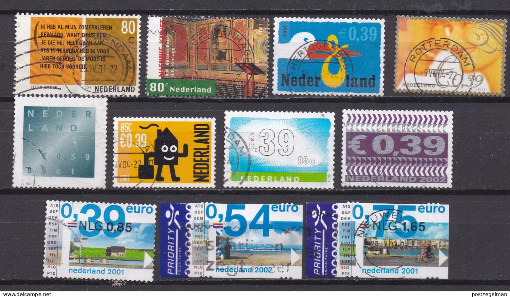 NETHERLANDS, 2001, Used Stamp(s) , Different Motives , NVPH Nr. 1957-1966 , Scannr.18147 , - Gebruikt