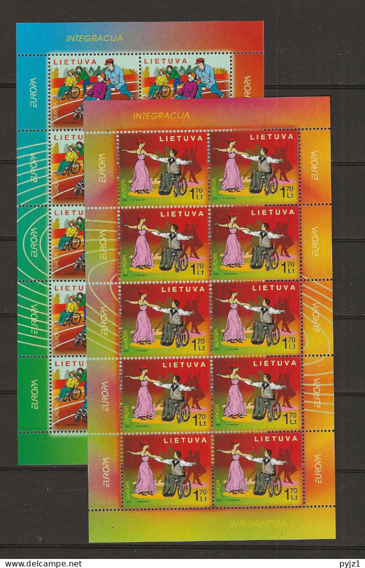 2006 MNH Lithuania Sheets Postfris** - 2006