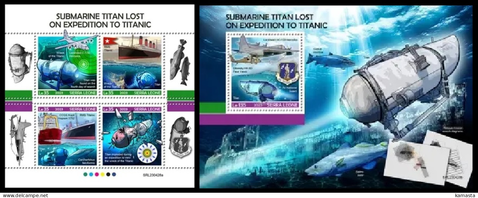 Sierra Leone  2023 Submarine Titan On Expedition To Titanic. (428) OFFICIAL ISSUE - U-Boote