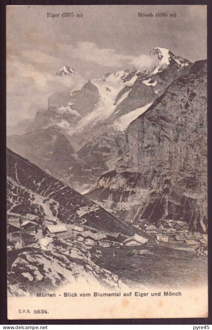 SUISSE MURREN BLICK VOM BLUMENTAL AUF EIGER UND MONCH - Mürren