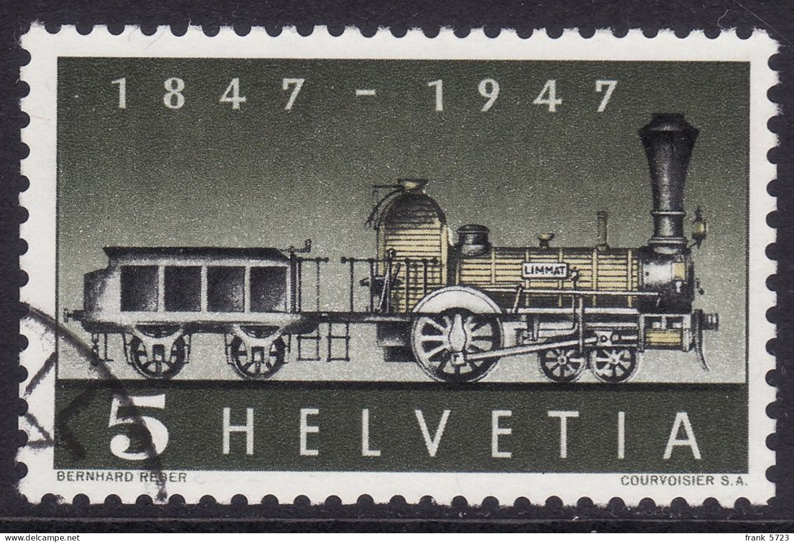 Schweiz: SBK-Nr. 277 (Erste Dampflokomotive 1947) Gestempelt - Gebraucht