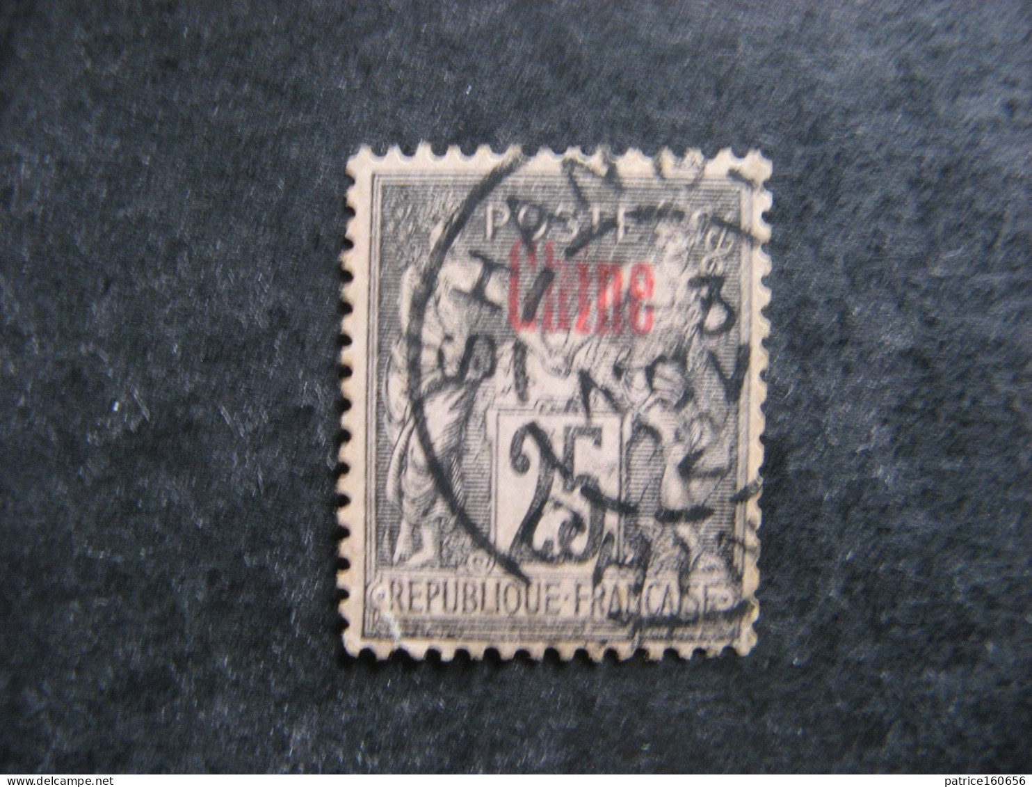 A). CHINE: TB N° 8a, Surcharge Rouge, Oblitéré. - Used Stamps