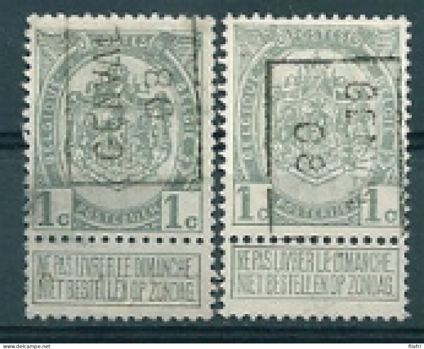 1132 Voorafstempeling Op Nr 81 - GENVAL 08 - Positie A & B - Rollo De Sellos 1900-09