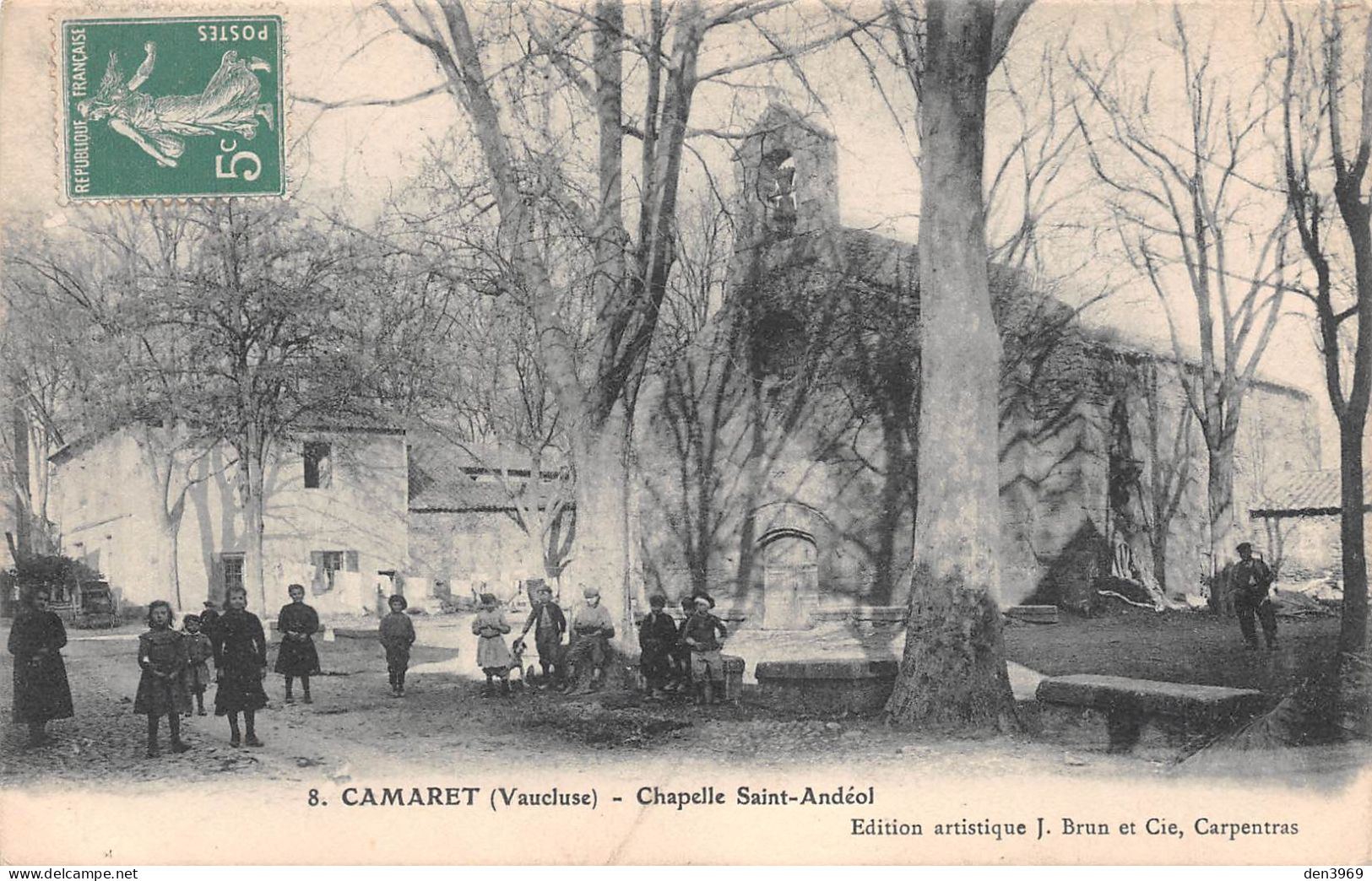 CAMARET (Vaucluse) - Chapelle Saint-Andéol - Voyagé 1915 (2 Scans) Jane Faure à Mornas - Camaret Sur Aigues