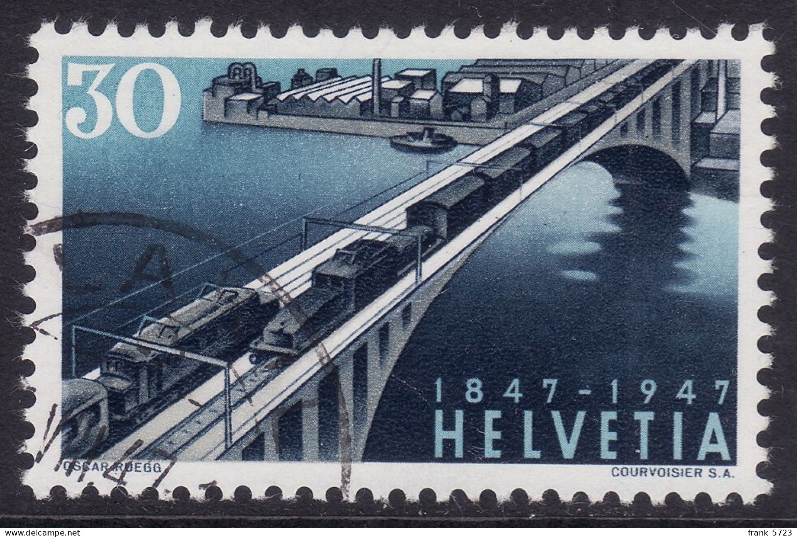 Schweiz: SBK-Nr. 280 (Elektrische Züge Auf Brücke 1947) Gestempelt - Oblitérés