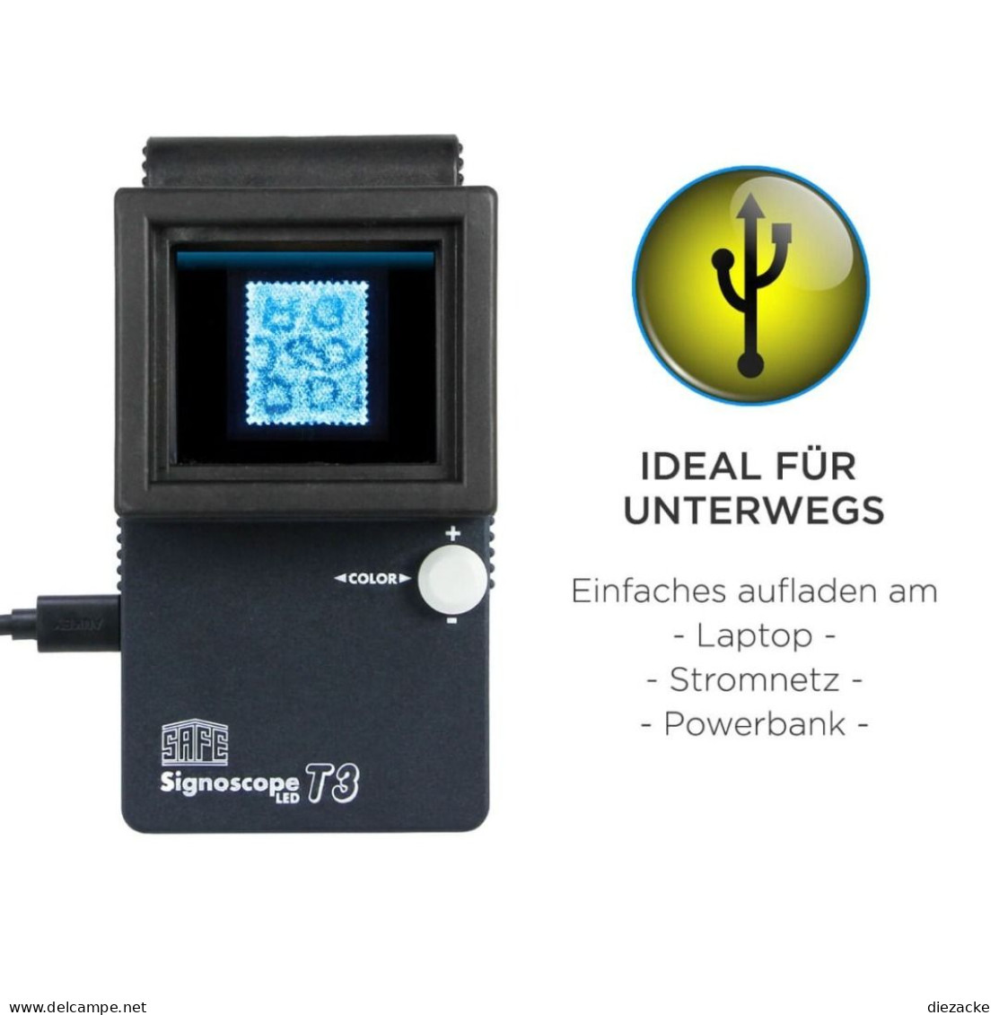 Safe Signoscope T3 Wasserzeichen Prüfgerät Nr. 9893 Neu ( - Lampes UV