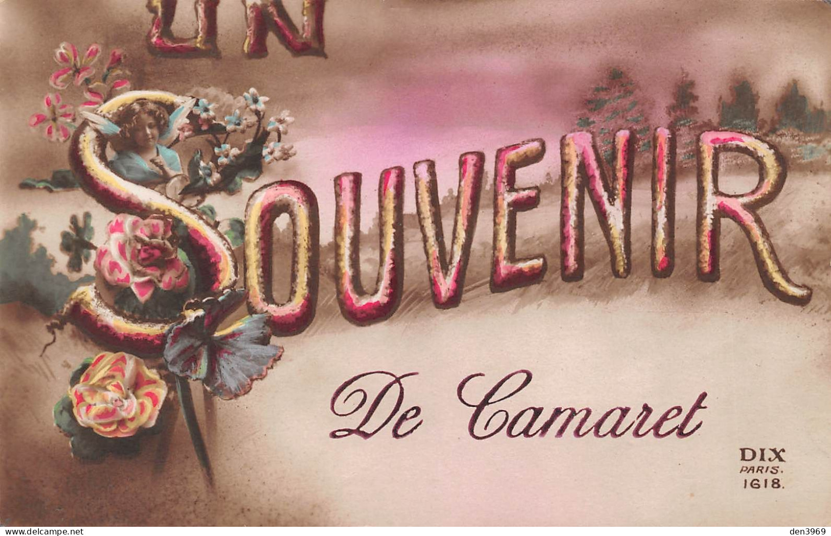 Un Souvenir De CAMARET (Vaucluse) - Ecrit 1921 (2 Scans) - Camaret Sur Aigues