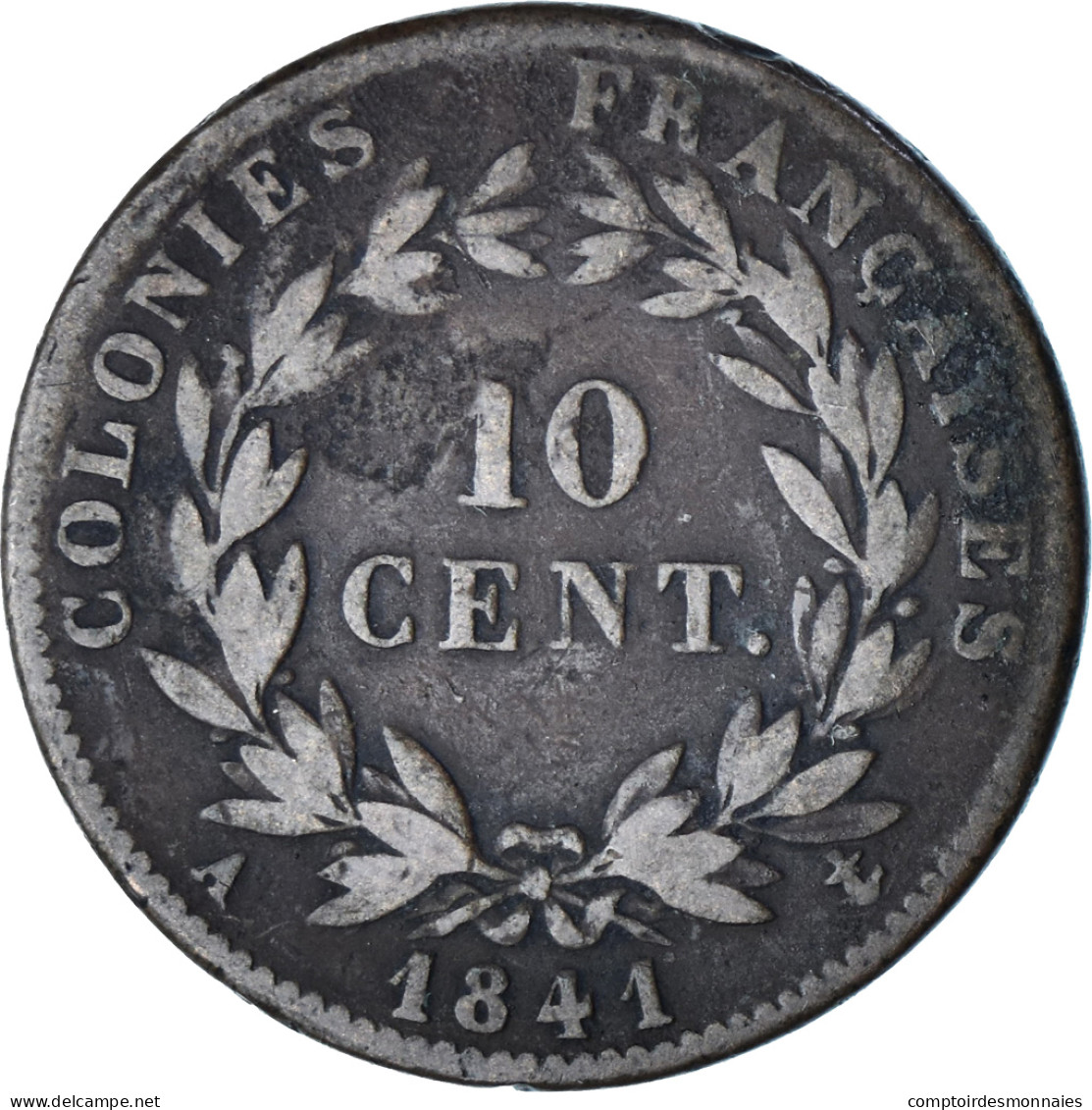 Colonies Françaises, Louis - Philippe, 10 Cents, 1841, Paris, Bronze, TB+ - Autres & Non Classés