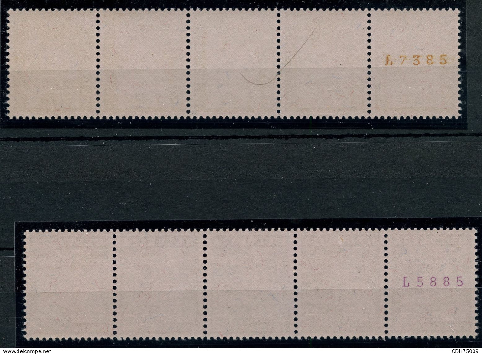 SUISSE - 421 - 423 - 425 - 426  ROULETTES DE 5 TIMBRES AVEC NUMERO ** - Nuovi